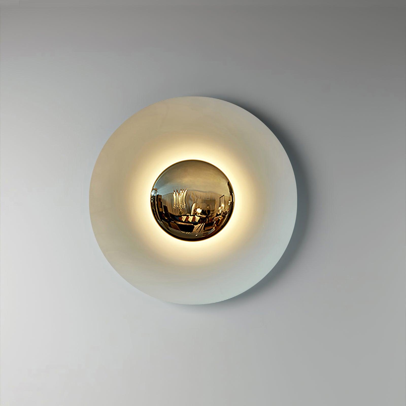 Simplicity Glow round metal LED wall light