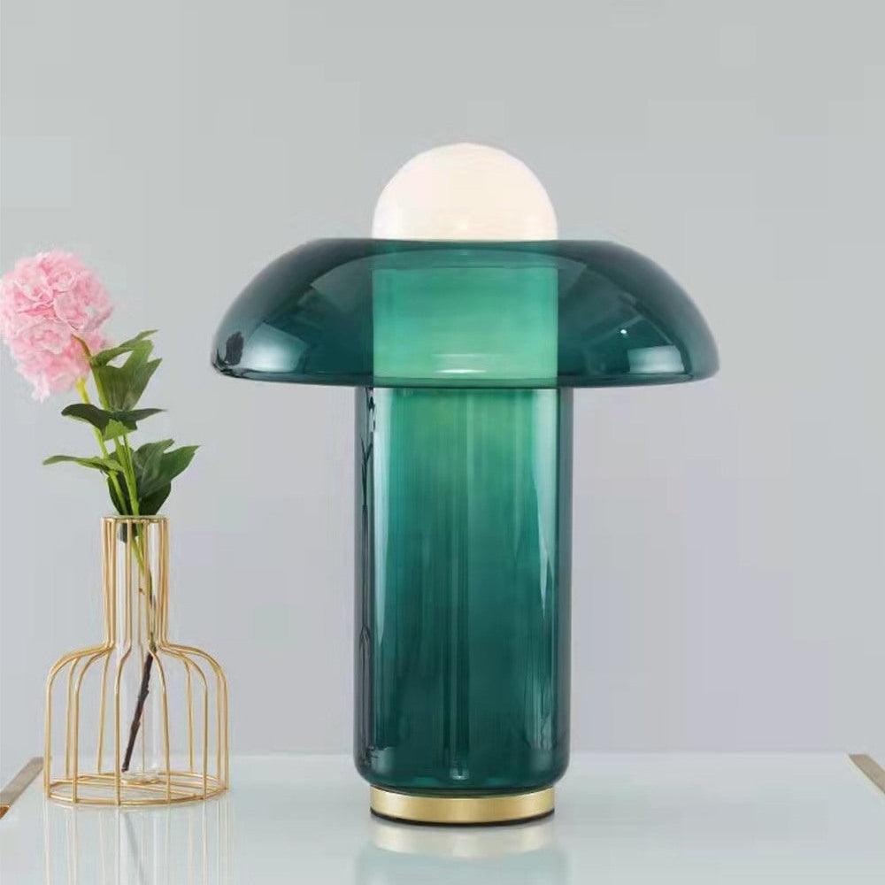 Glass Mushroom Table Lamp - Cueteks
