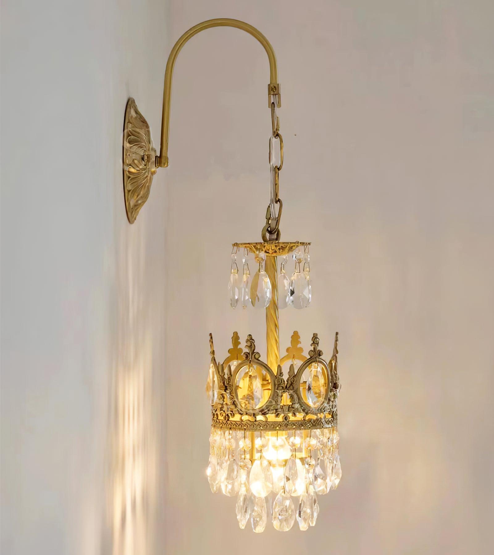 Crystal Crown Sconce - Cueteks