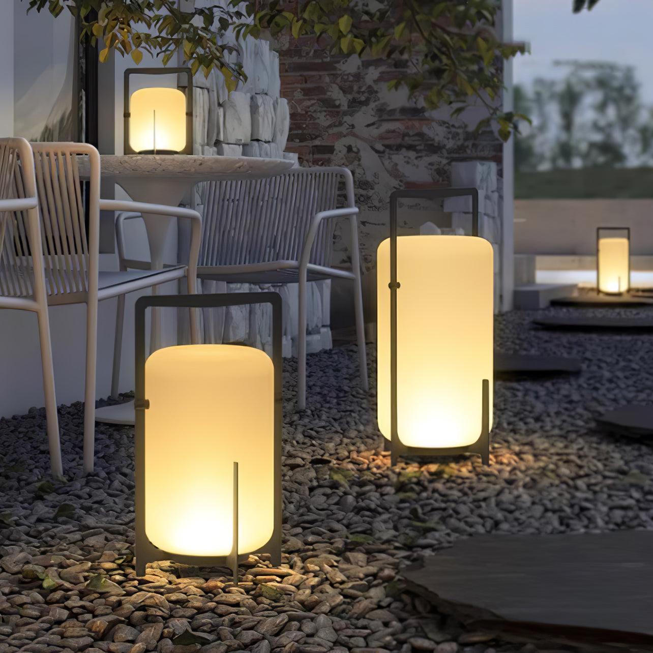 Black Twilight Lantern Table Lamp - Cueteks