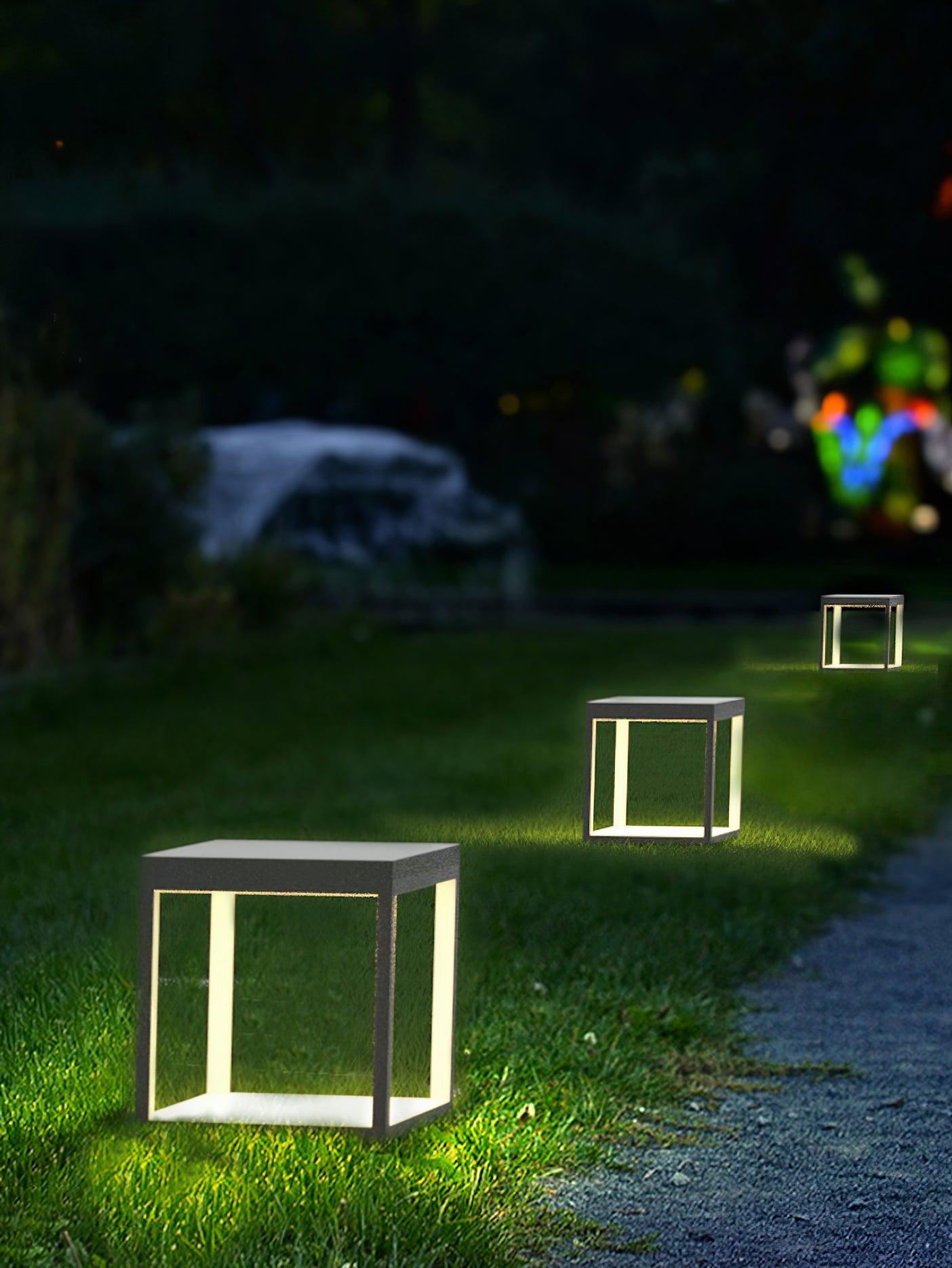 Square Frame Fence Post Garden Light - Cueteks