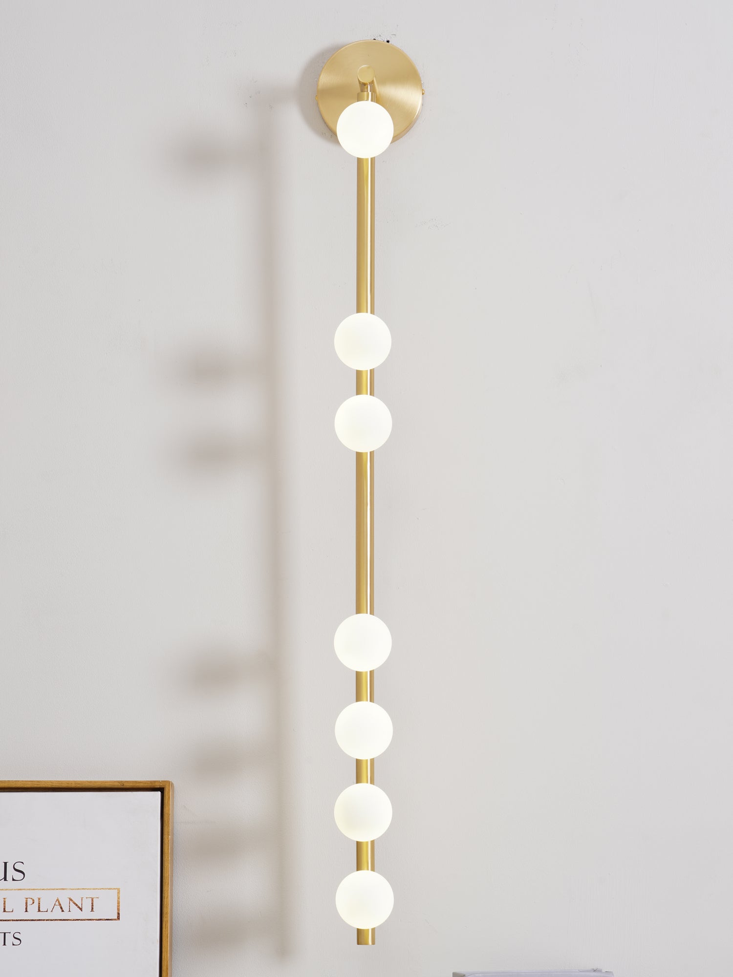 Brass Glass Tube Wall Lamp - Cueteks