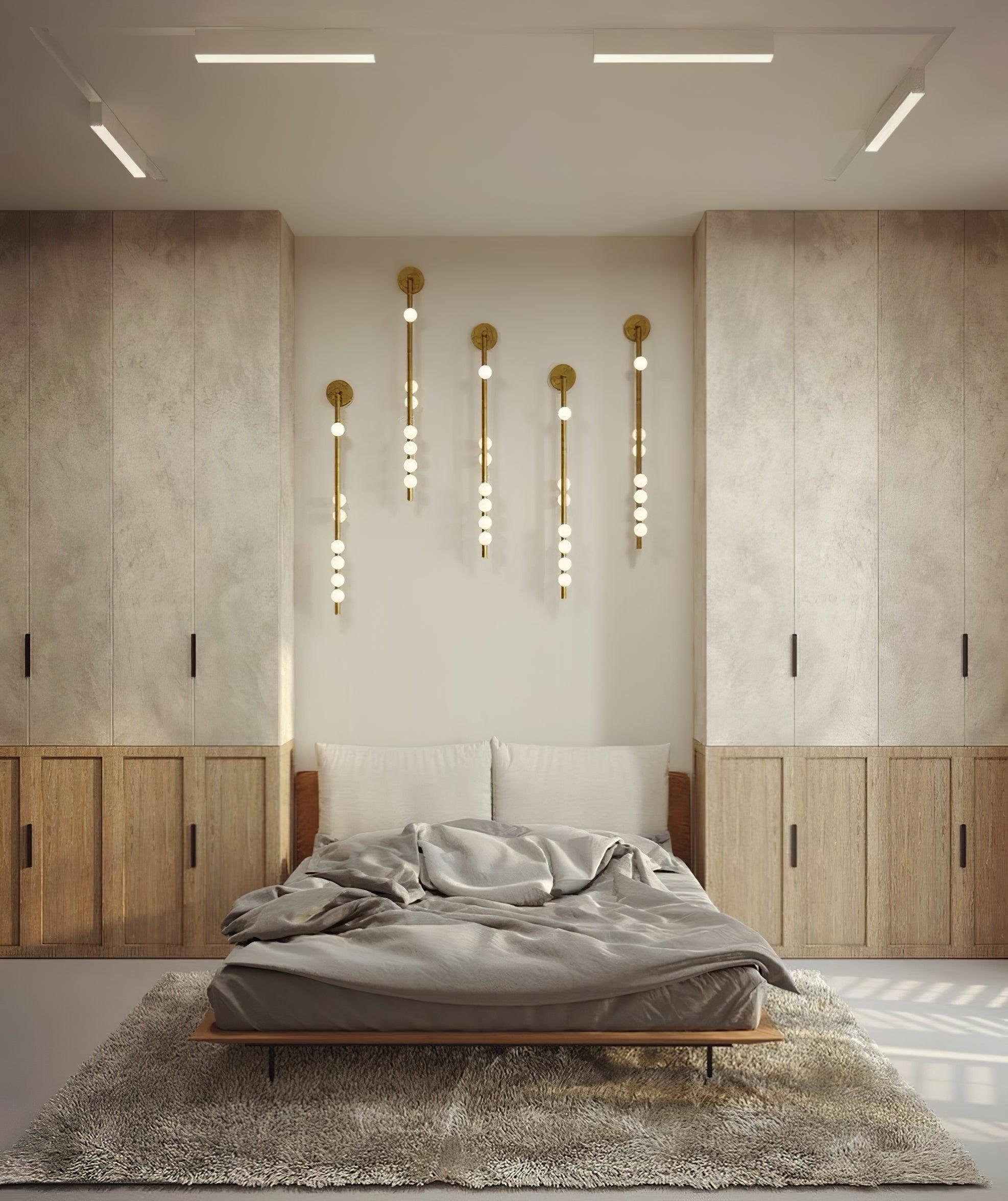 Brass Glass Tube Wall Lamp - Cueteks