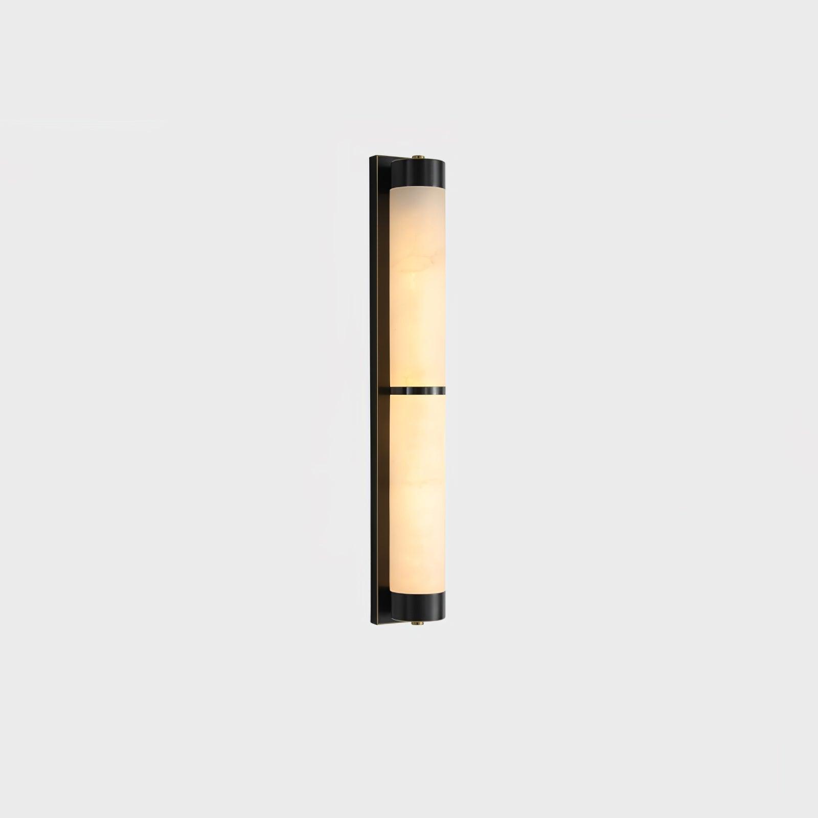 Cylindra Alabaster Brass Wall Light - Cueteks