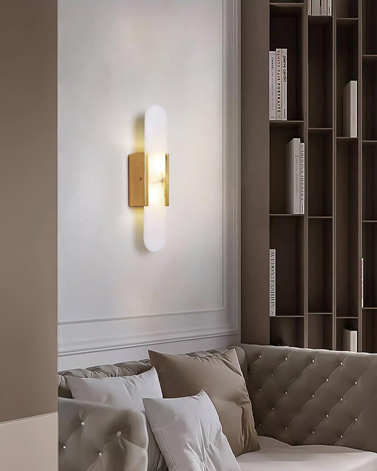 Melange Elongated Alabaster Wall Lamp - Cueteks