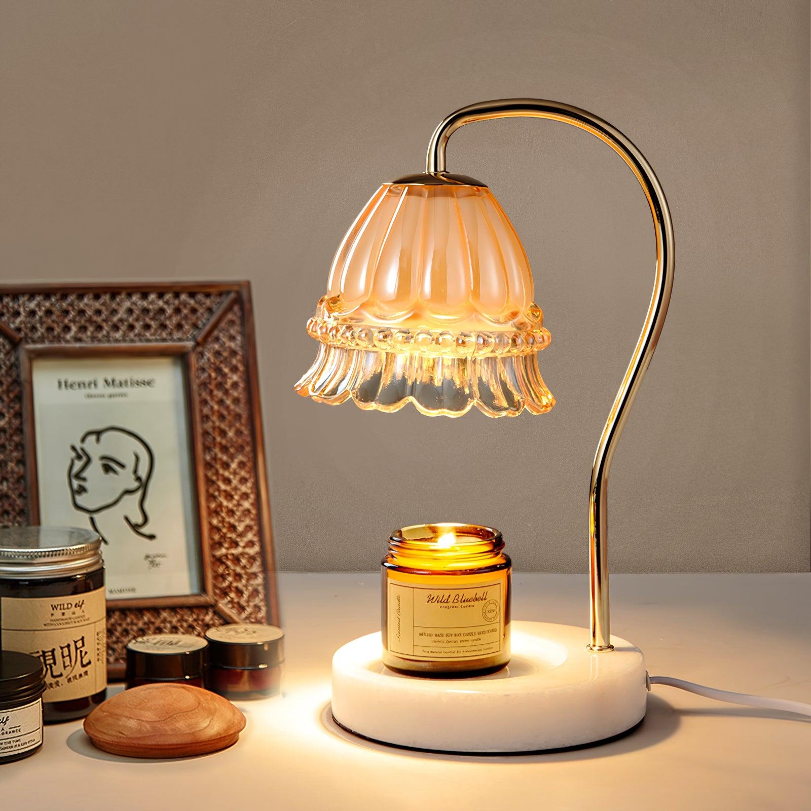 Lily Marble Warmer Table Lamp - Cueteks