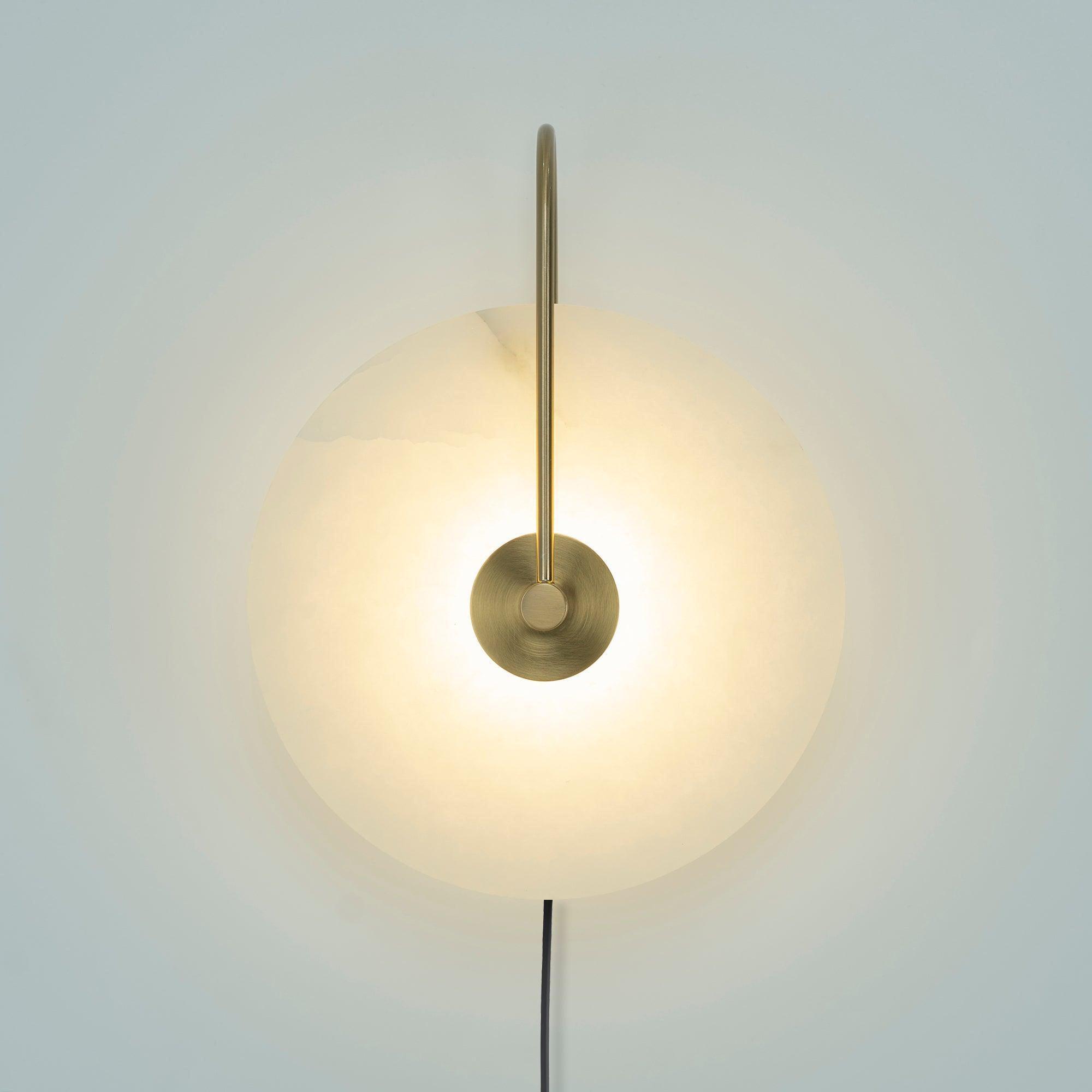 Alabaster LED Plug-In Wall Lamp - Cueteks