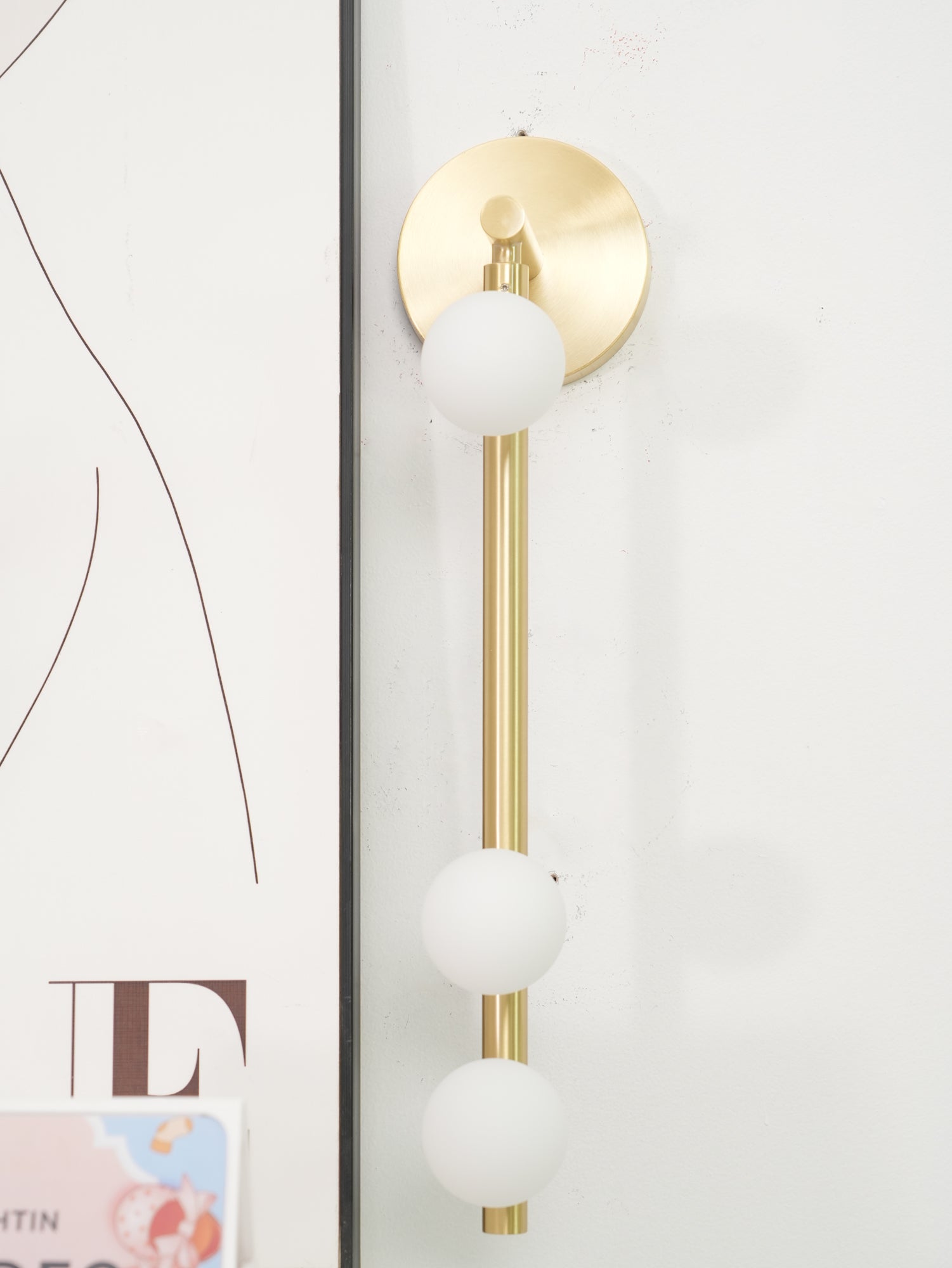 Brass Glass Tube Wall Lamp - Cueteks