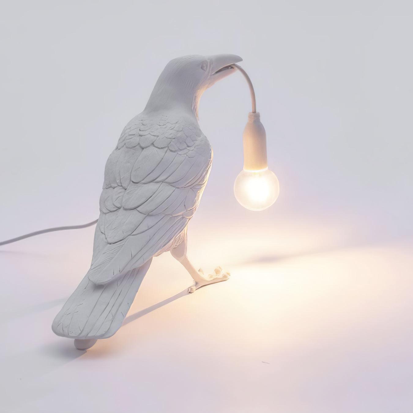 Raven Resin Table Lamp - Cueteks