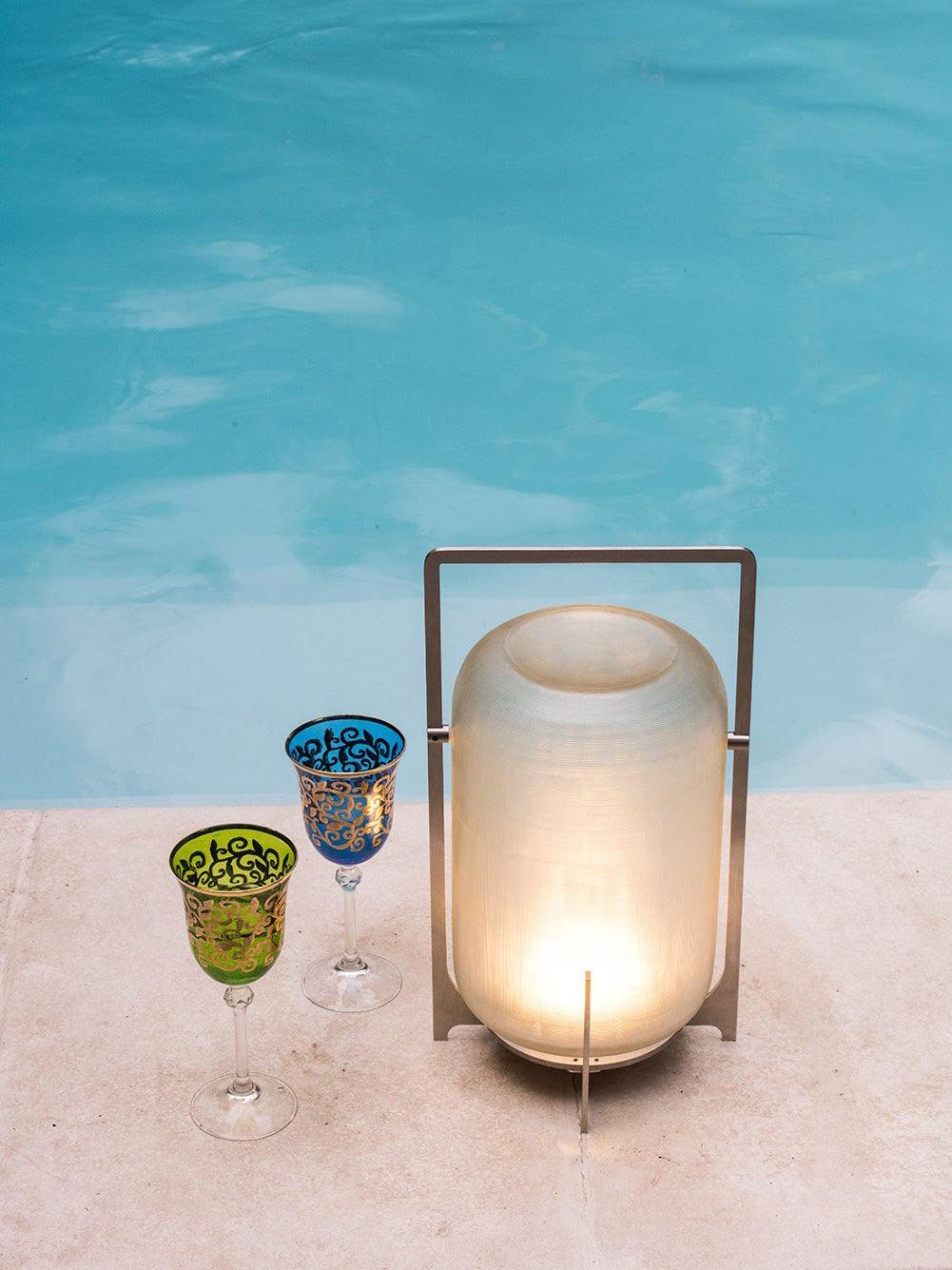 Silver Twilight Lantern Table Light - Cueteks
