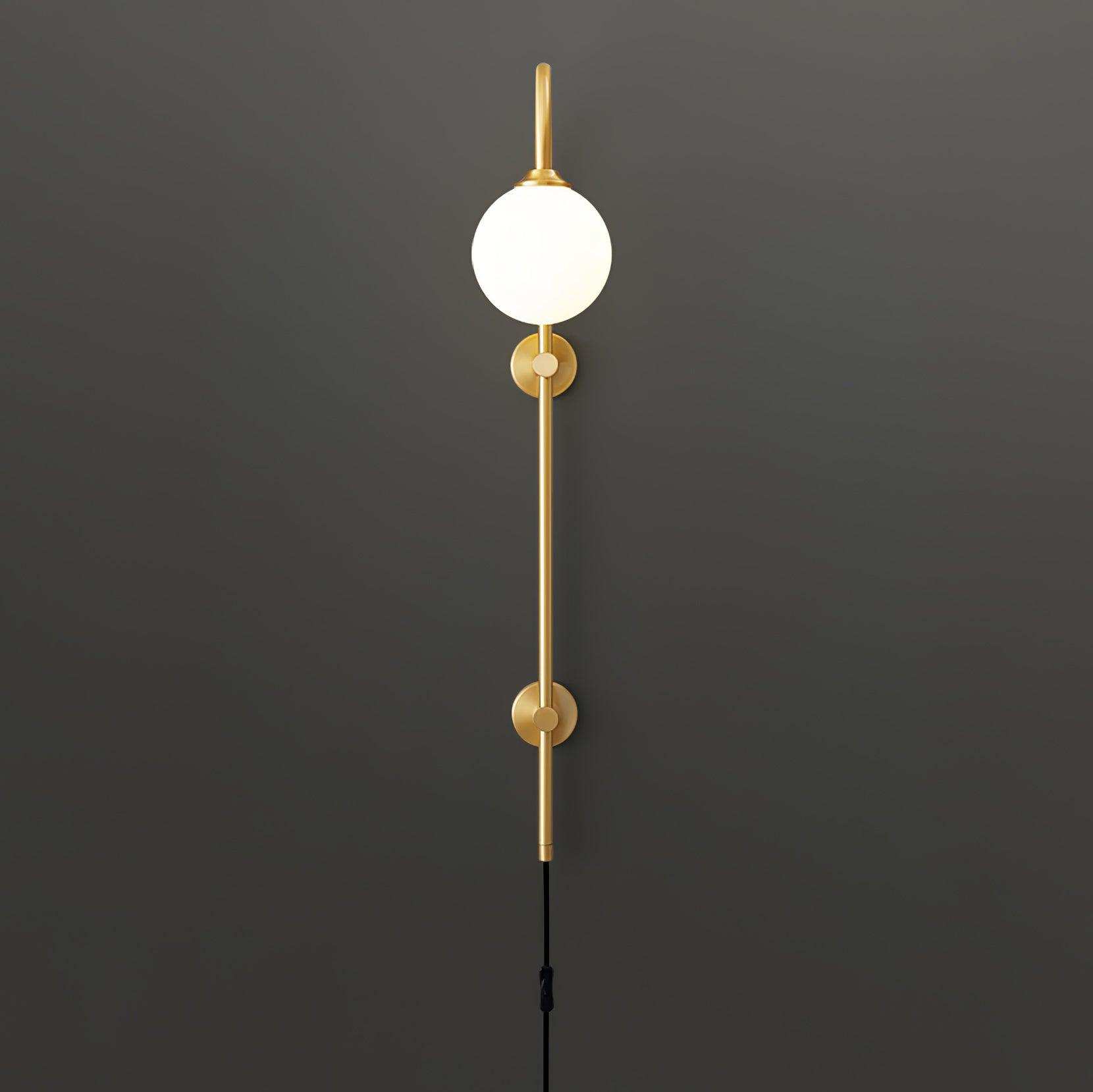 Globe Brass Wall Sconce - Cueteks