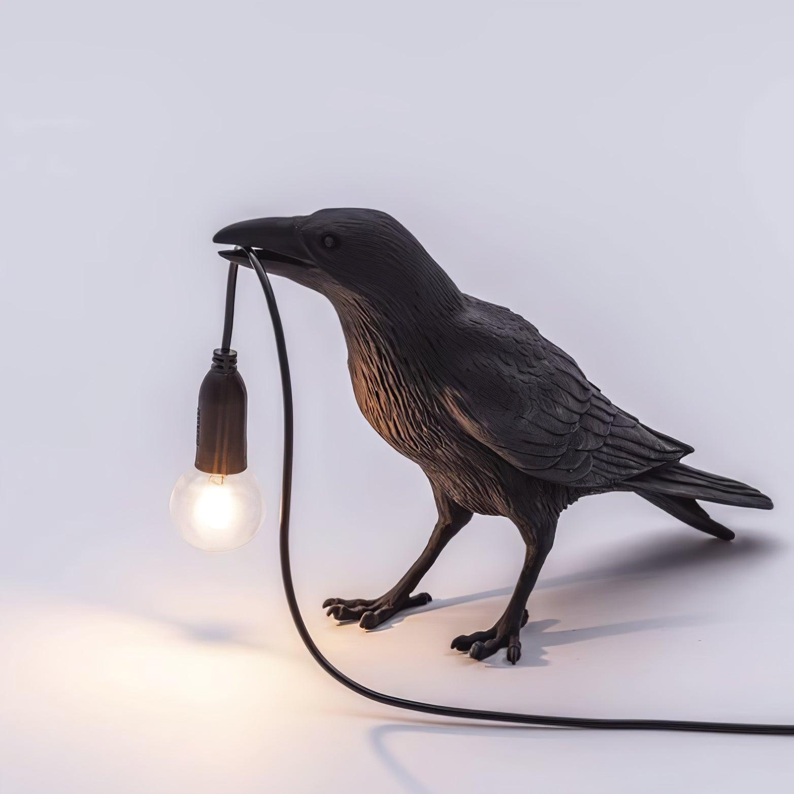 Raven Resin Table Lamp - Cueteks