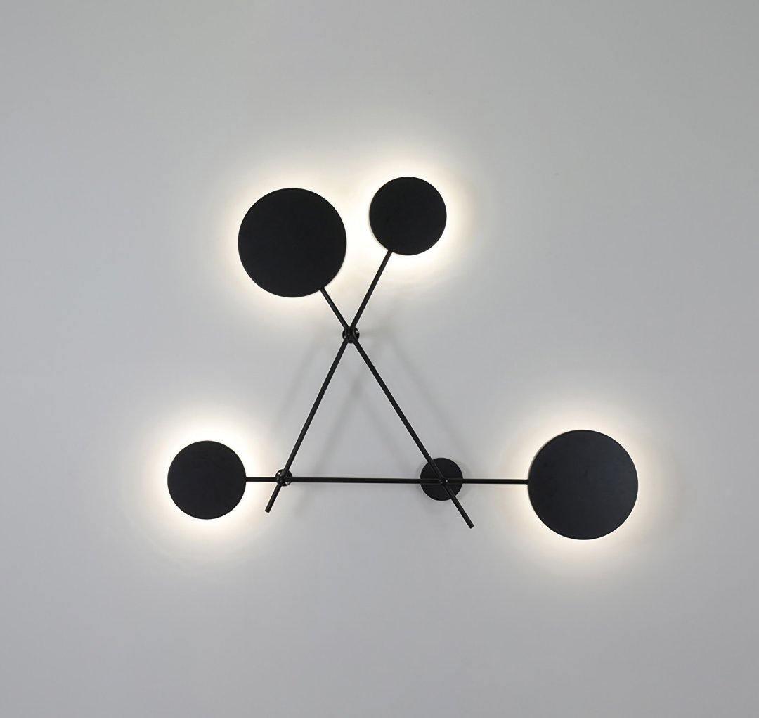 Lride geometric disc and rod wall light