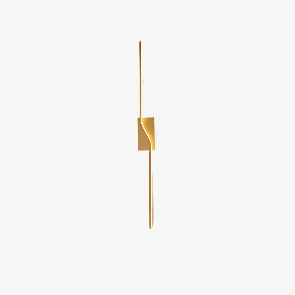 Side view of a slim Gold wall fitting