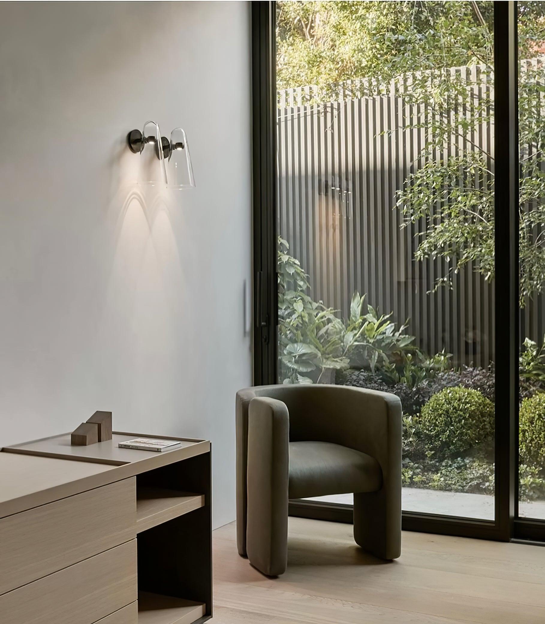 Conical Glass wall lamp