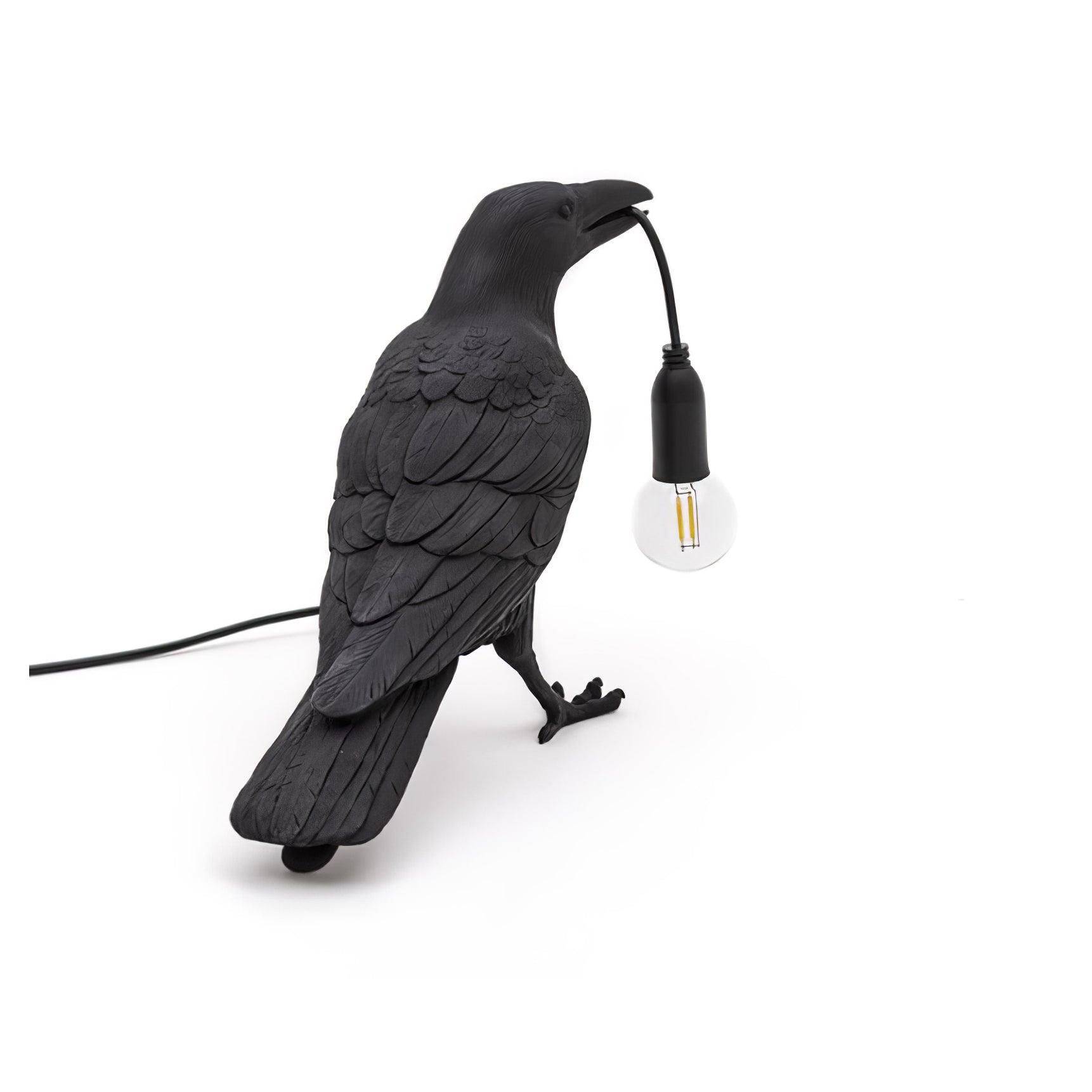 Raven Resin Table Lamp - Cueteks