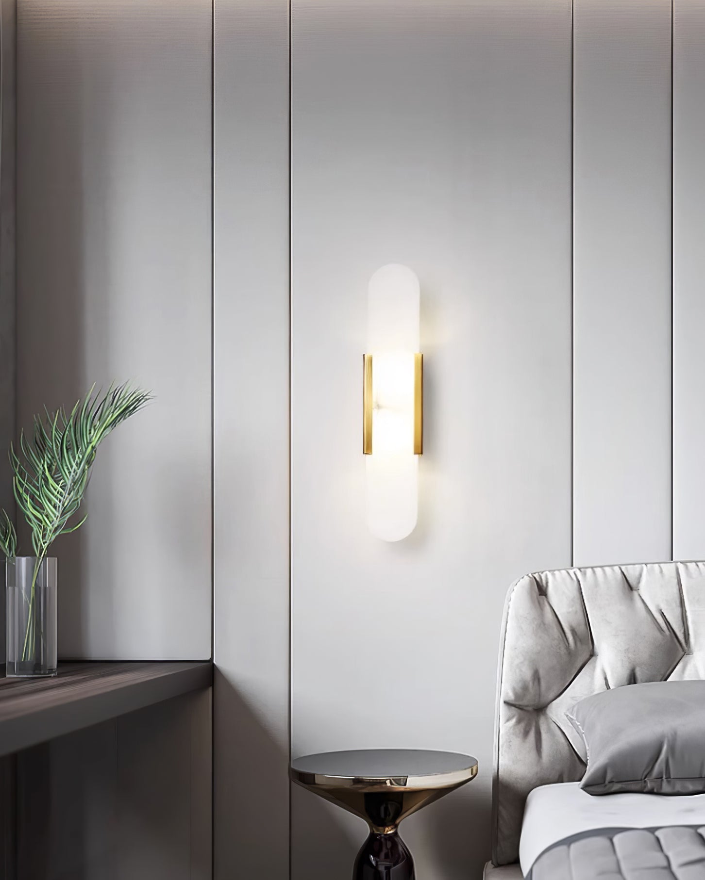 Melange Elongated Alabaster Wall Lamp - Cueteks