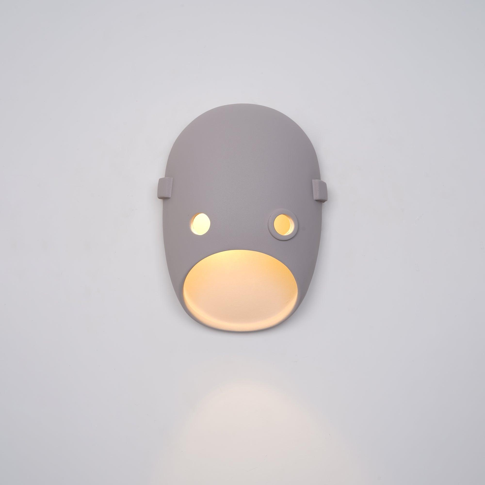 Illuminated Light Grey face light with side tabs