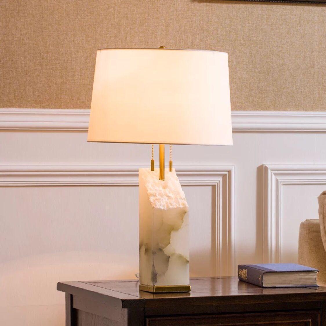 Raw Alabaster Table Lamp - Cueteks