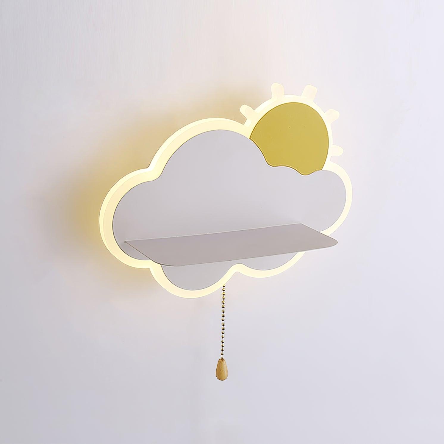 White cloud lamp with projecting front ledge
