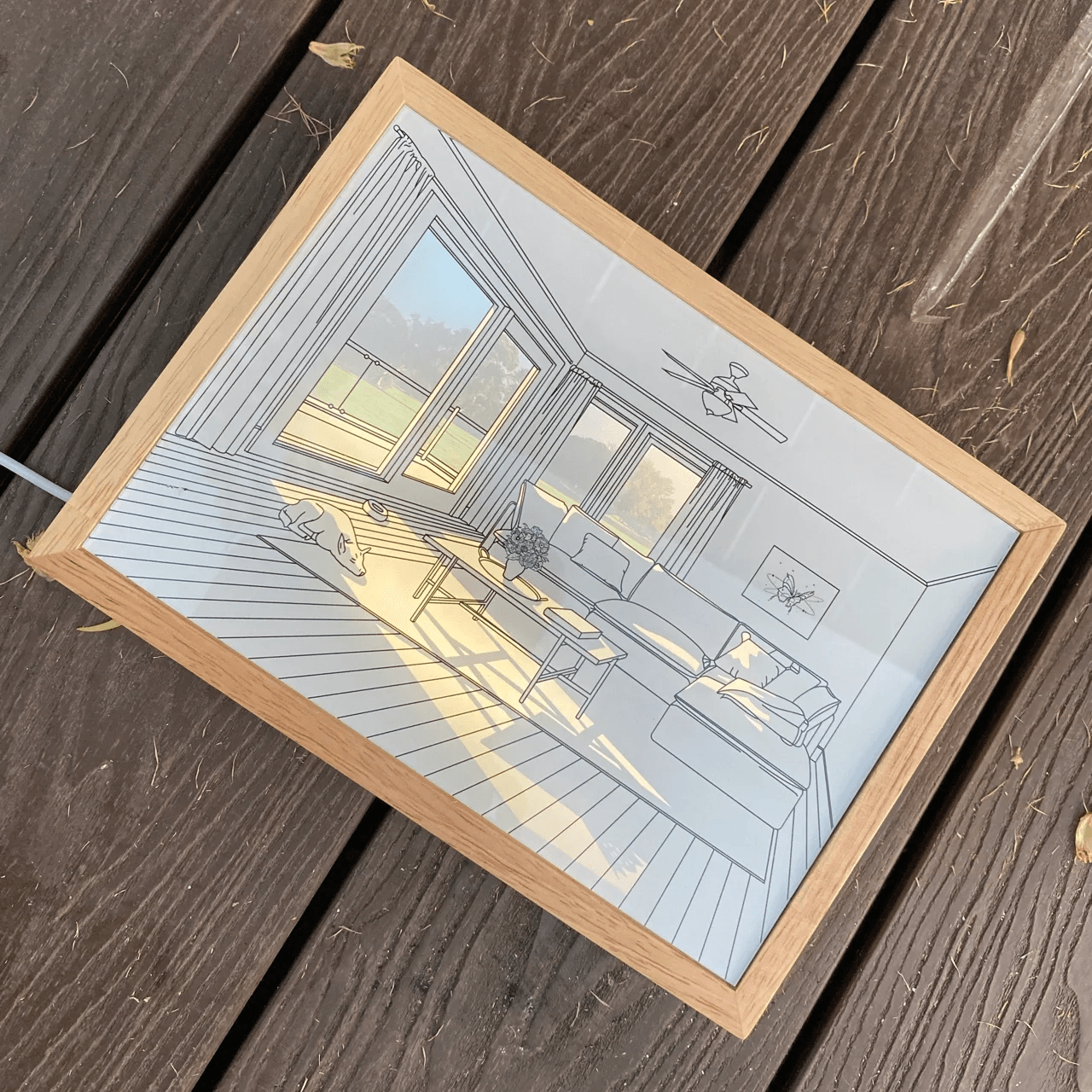 Dog Sunbathing Mural Art Lamp - Cueteks