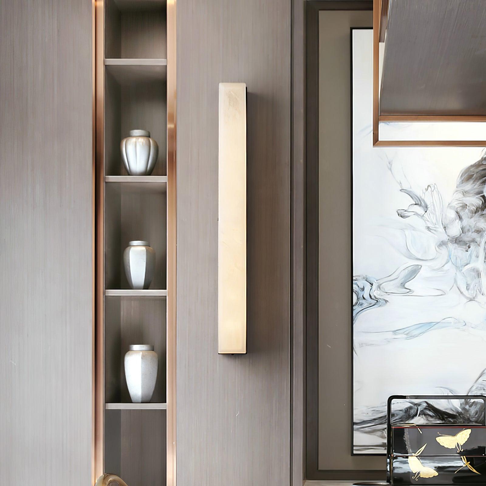Emerson linear alabaster LED wall light