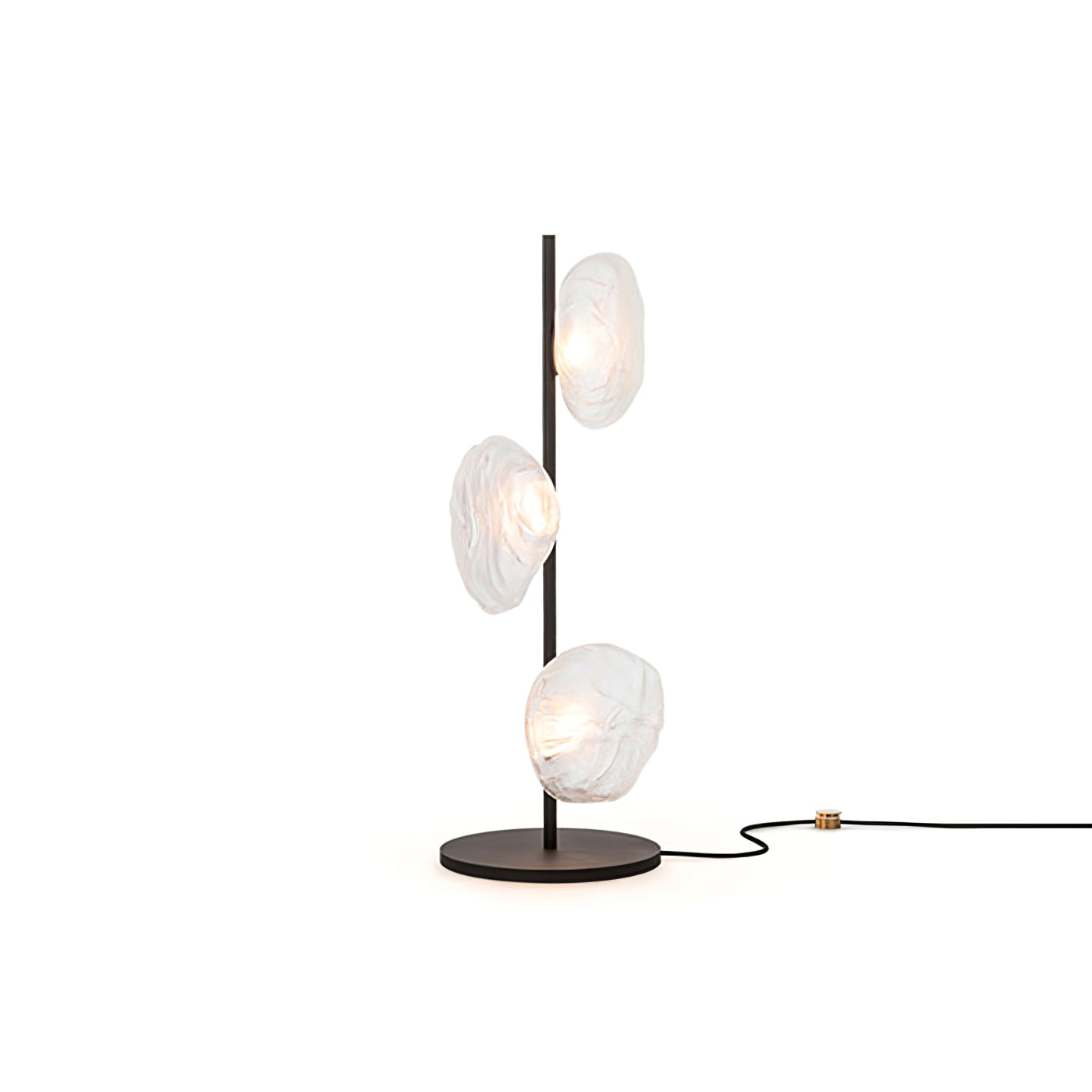 Byres Designer Unregelmäßige Metall/Keramik Tischlampe, Gold/Klar/Grau/Schwarz - Cueteks