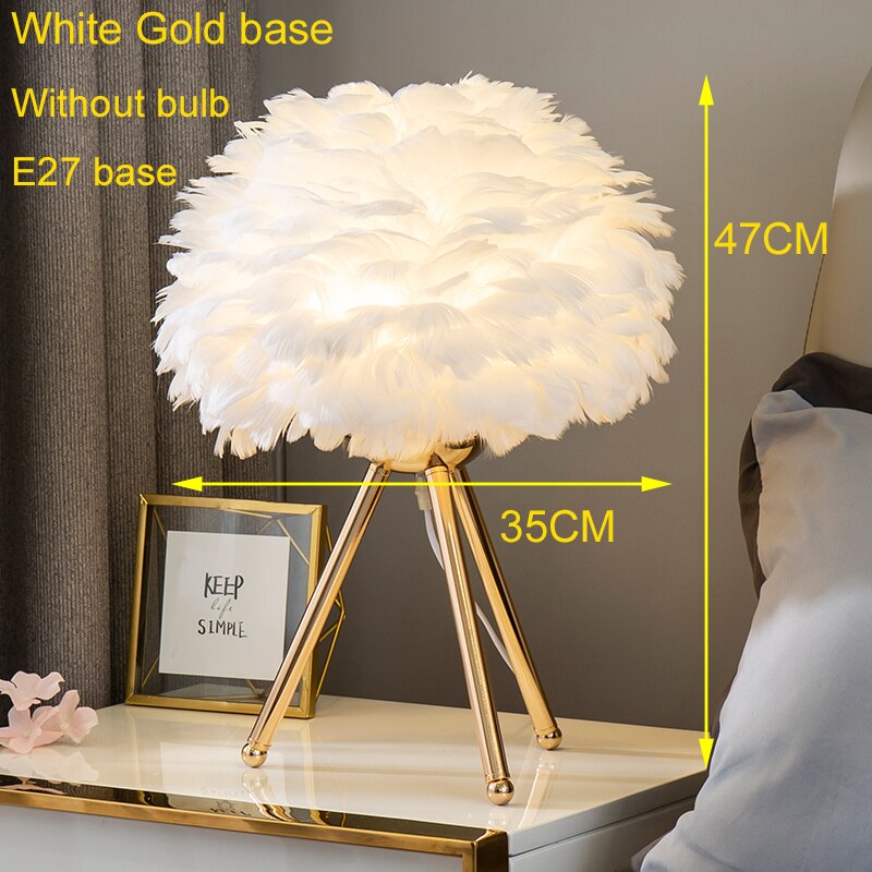 O'Moore Boho Design LED Stehlampe Weiß/Rosa/Grau/Dunkelrosa Wohn/Schlafzimmer Metall/Feder - Cueteks