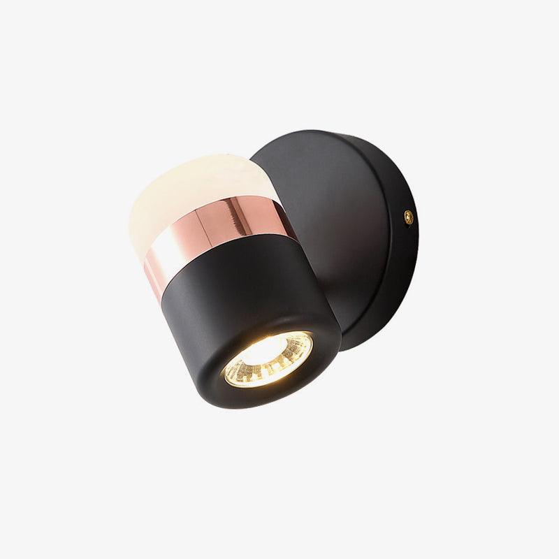 Adjustable cylindrical LED wall light