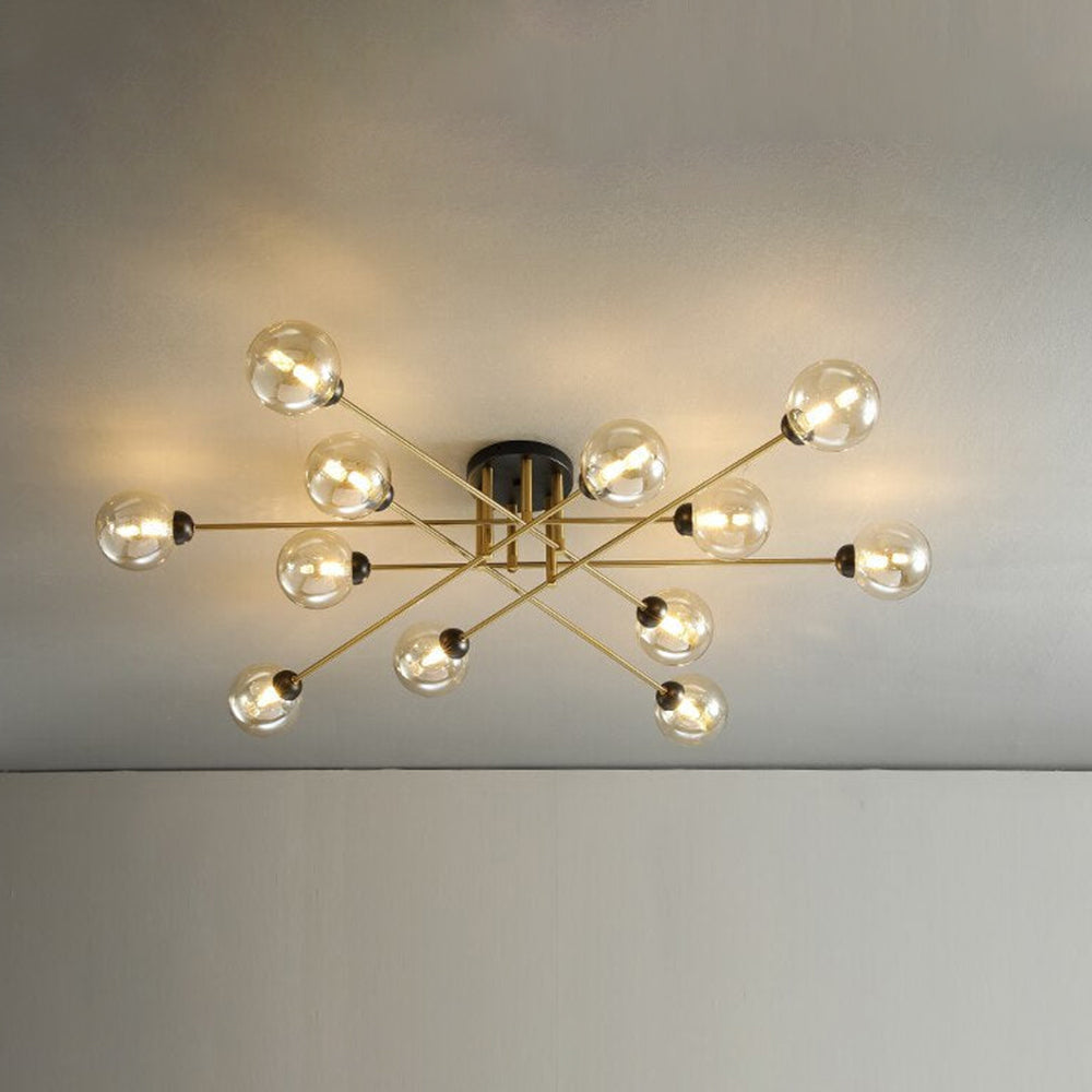 Valentina Industrial Glass Globe Chandelier LED, 6 Style - Cueteks
