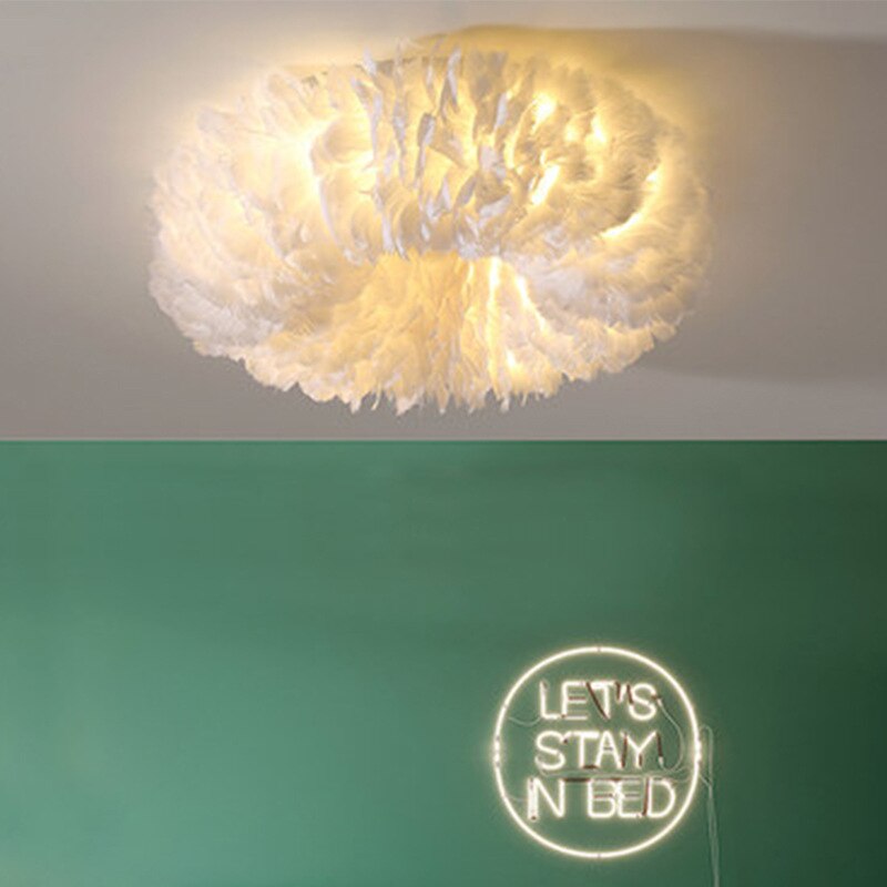O'Moore Boho LED Deckenleuchte Kreis Weiß/Gelb/Rosa/Grau/ Schlafzimmer - Cueteks