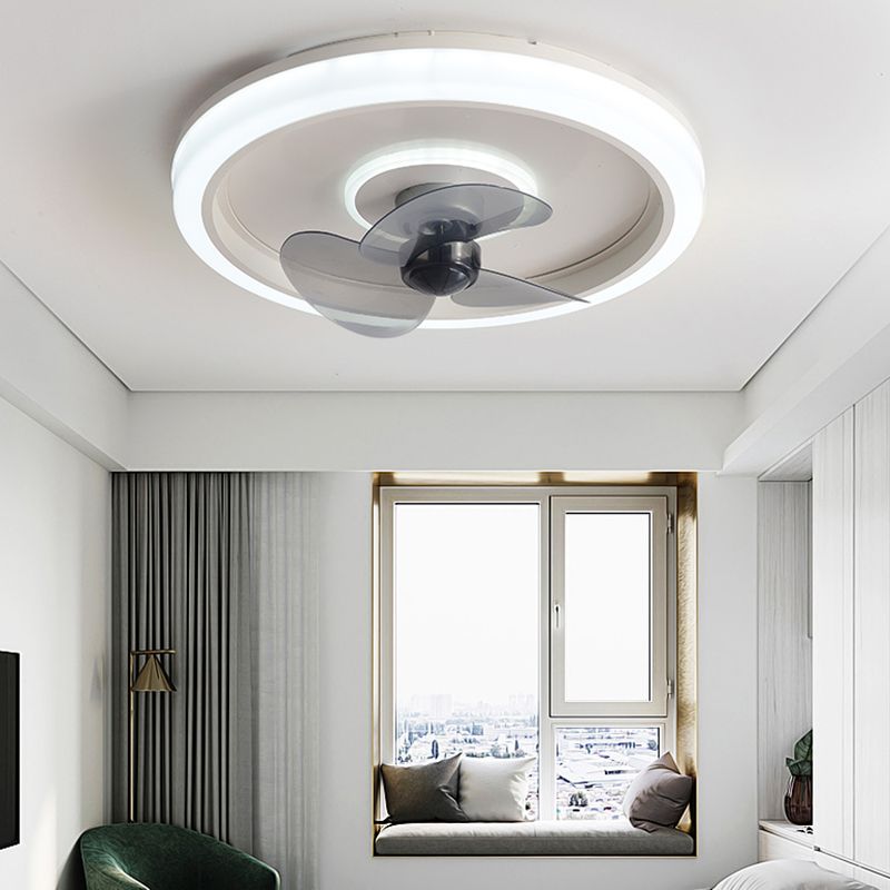 Edge 2-Light Ring Ceiling Fan with Light, 4 Color, DIA 20" - Cueteks