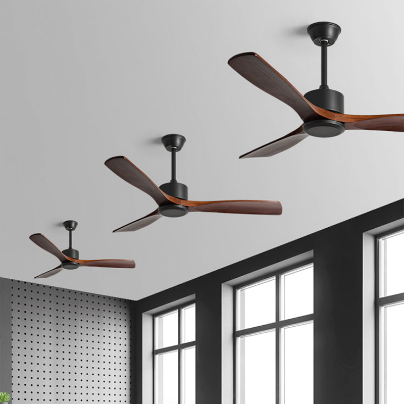 Haydn 3-Blade Black & Red Ceiling Fans, DIA 52'' - Cueteks