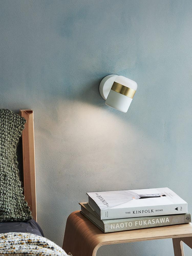 Adjustable cylindrical LED wall light