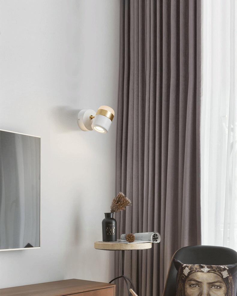 Adjustable cylindrical LED wall light