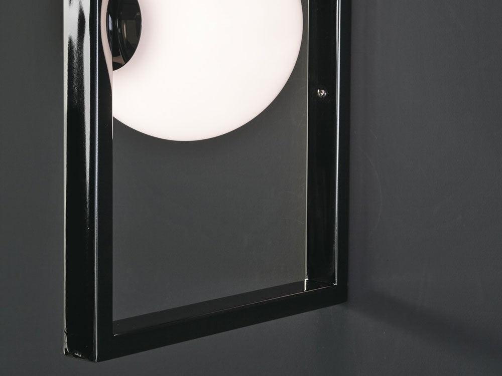 Lower corner of the Black rectangular wall frame