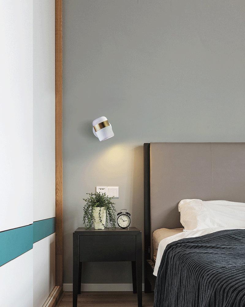 Adjustable cylindrical LED wall light