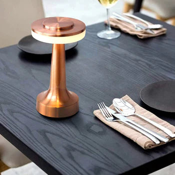 Salgado Modern Pilz Tischleuchte Metall, Bronze/Gold/Silber， Wohnzimmer - Cueteks