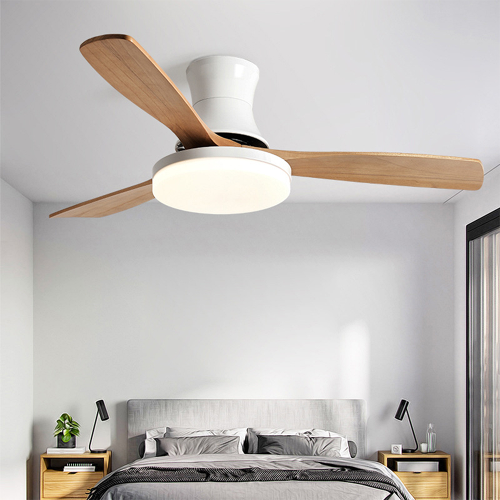 Haydn 3-Blade DC Ceiling Fan with Light, Black & Gray, Summer, 52'' - Cueteks