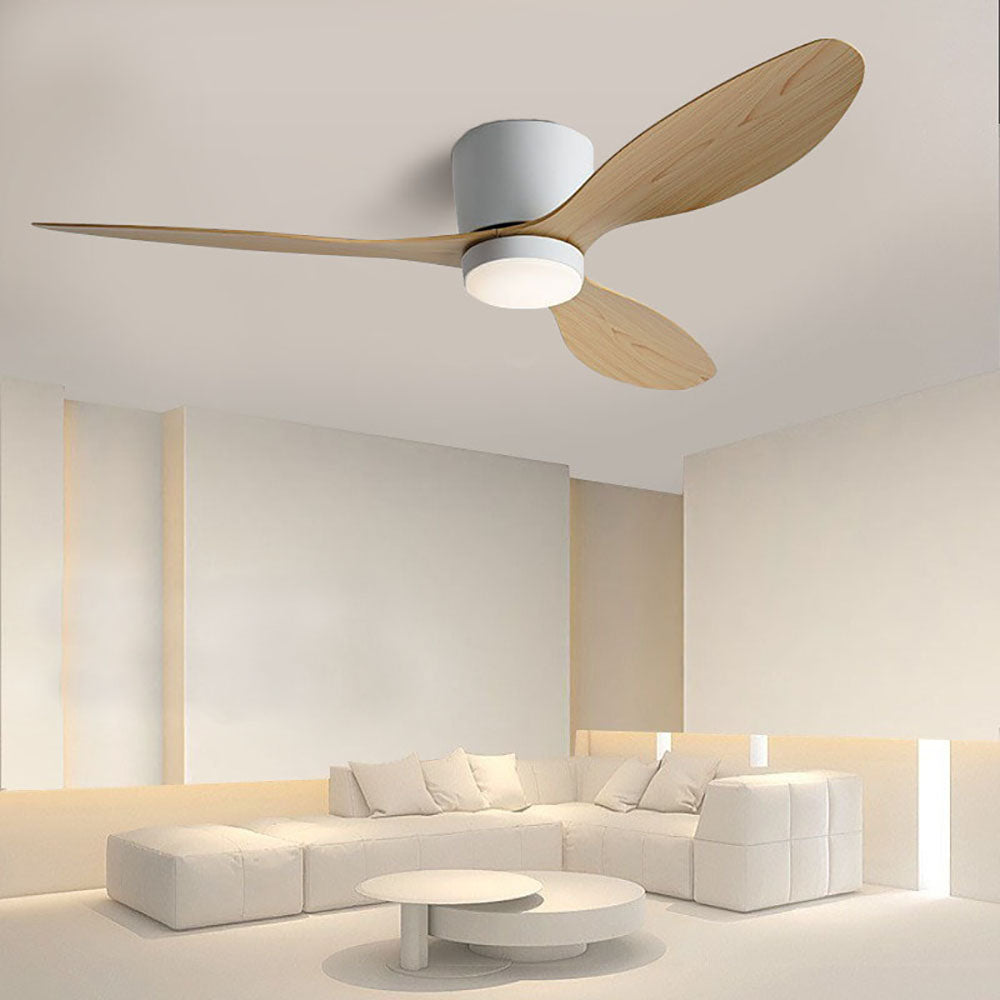 Walters Minimalist 3-Blade DC Ceiling Fan with Light, Black & White - Cueteks