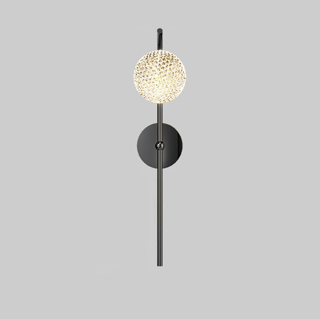 Black Ksovv wall lamp viewed from the front