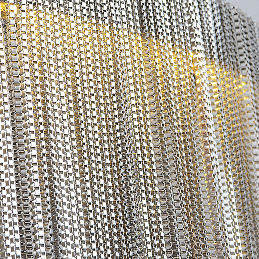Colon Tassel Chain Art Deco Pendant Light Silver/Gold Living Room/Hall - Cueteks