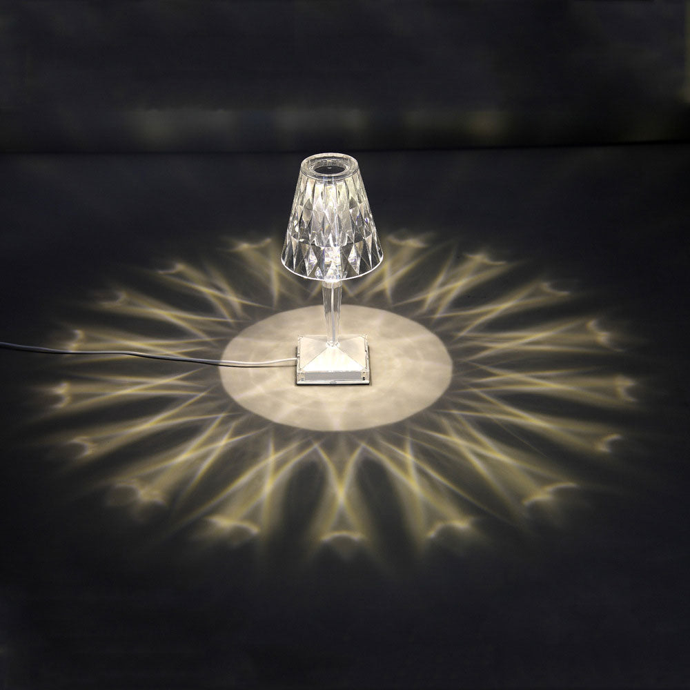 Kristy Design Kristall Diamant Tischlampe Licht, Wohn/Schlafzimmer, Acryl - Cueteks