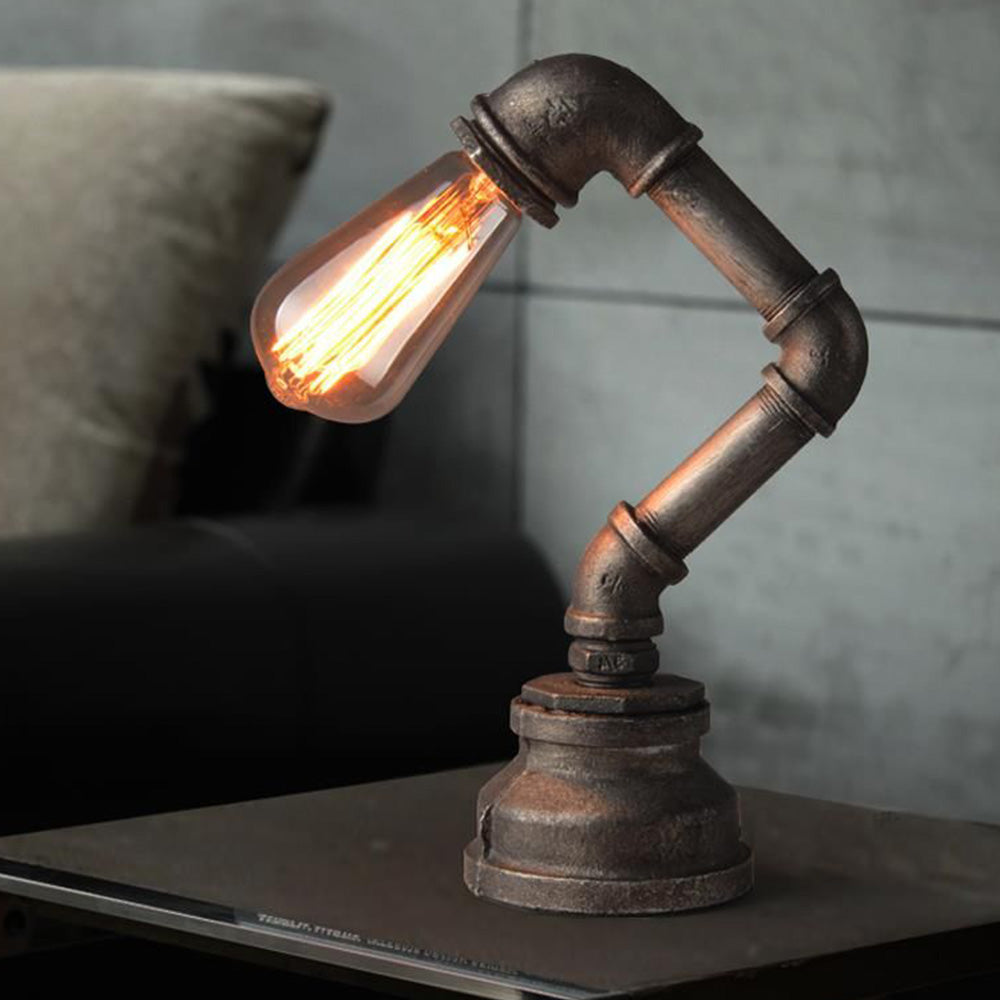 Alessio Vintage Industrial Zylindrische Metall/Glas Wandleuchte, Schwarz - Cueteks