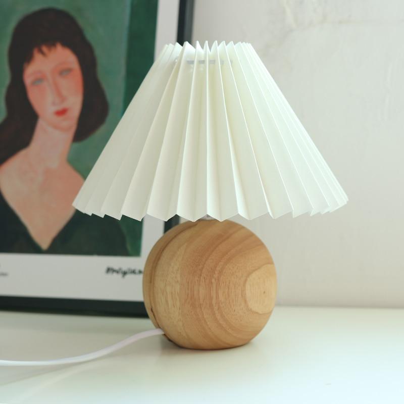 Ozawa Vintage Nachttischlampe, Creme/Beige/Weiß, Rattan/Holz/Keramik - Cueteks