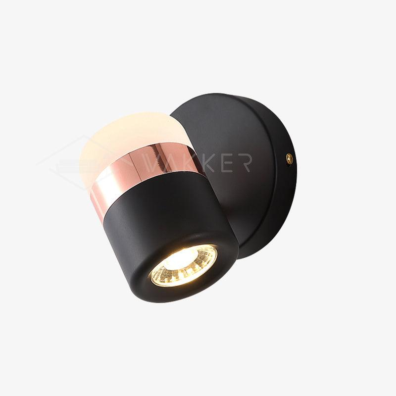 Adjustable cylindrical LED wall light