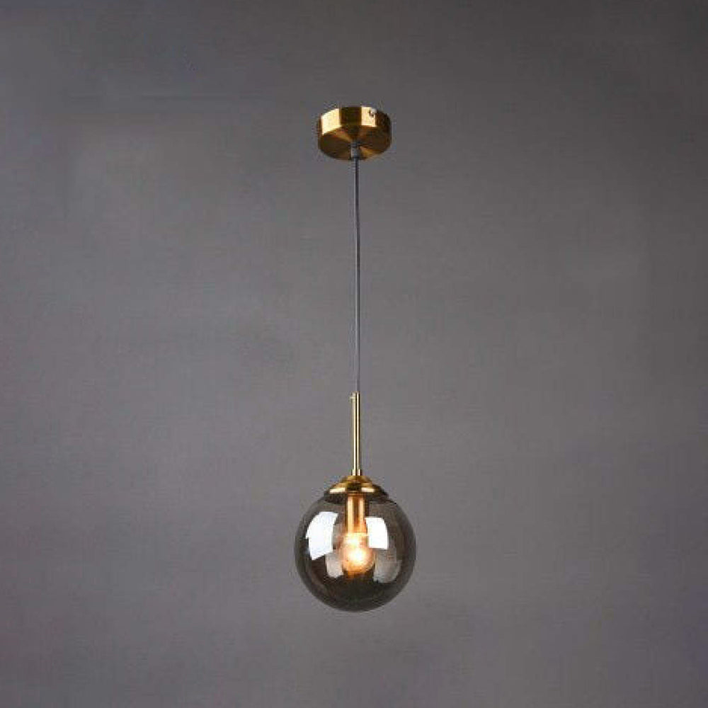 Valentina Modern LED Pendelleuchte Glaskugel, 3 Farben, Esstisch, Metall Glas - Cueteks