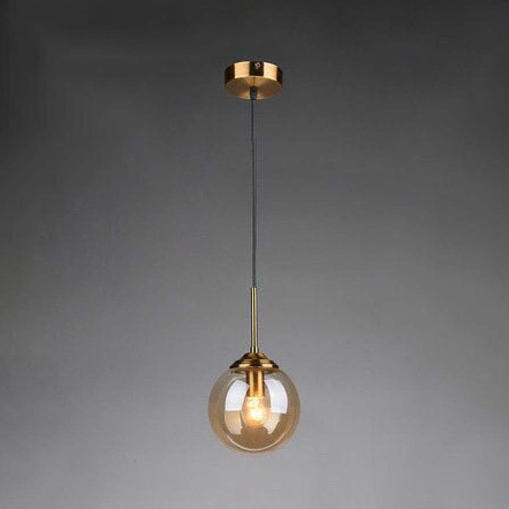 Valentina Modern LED Pendelleuchte Glaskugel, 3 Farben, Esstisch, Metall Glas - Cueteks