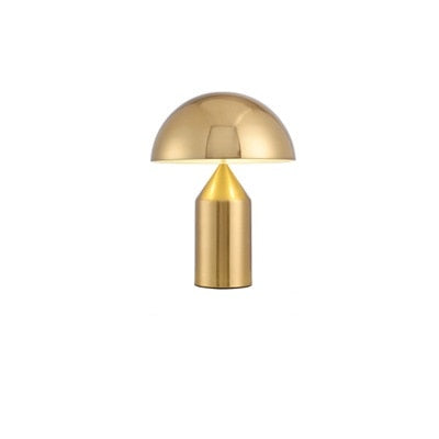 Salgado Tischleuchte Pilz Modern, Metall, Schwarz/Weiß/Gold, Esszimmer - Cueteks