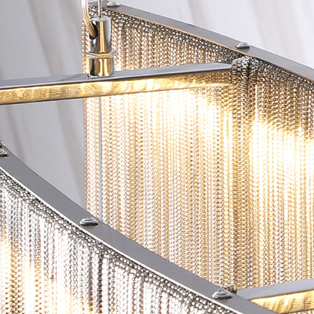 Colon Tassel Chain Art Deco Pendant Light Silver/Gold Living Room/Hall - Cueteks